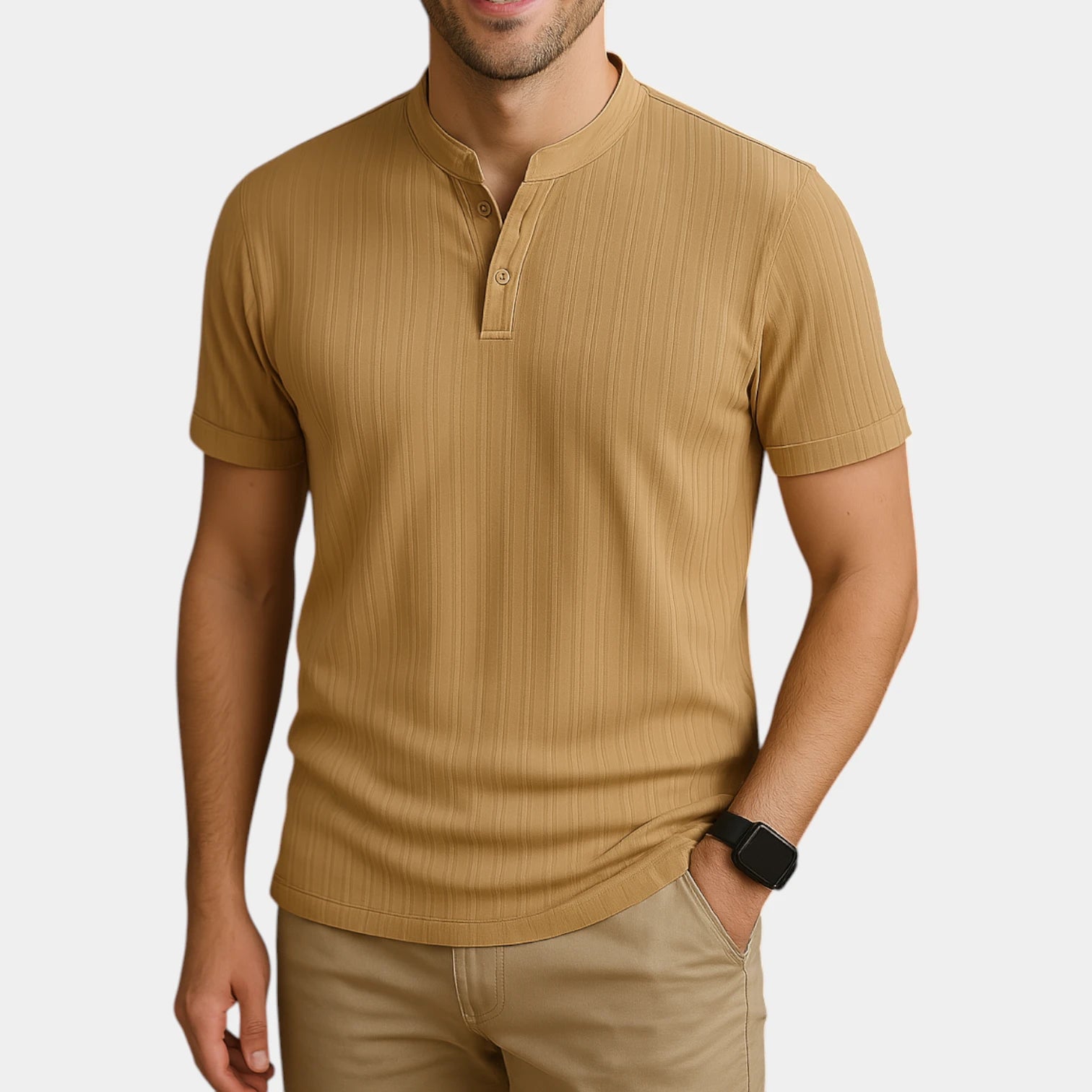 Men’s Retro Henley Shirt