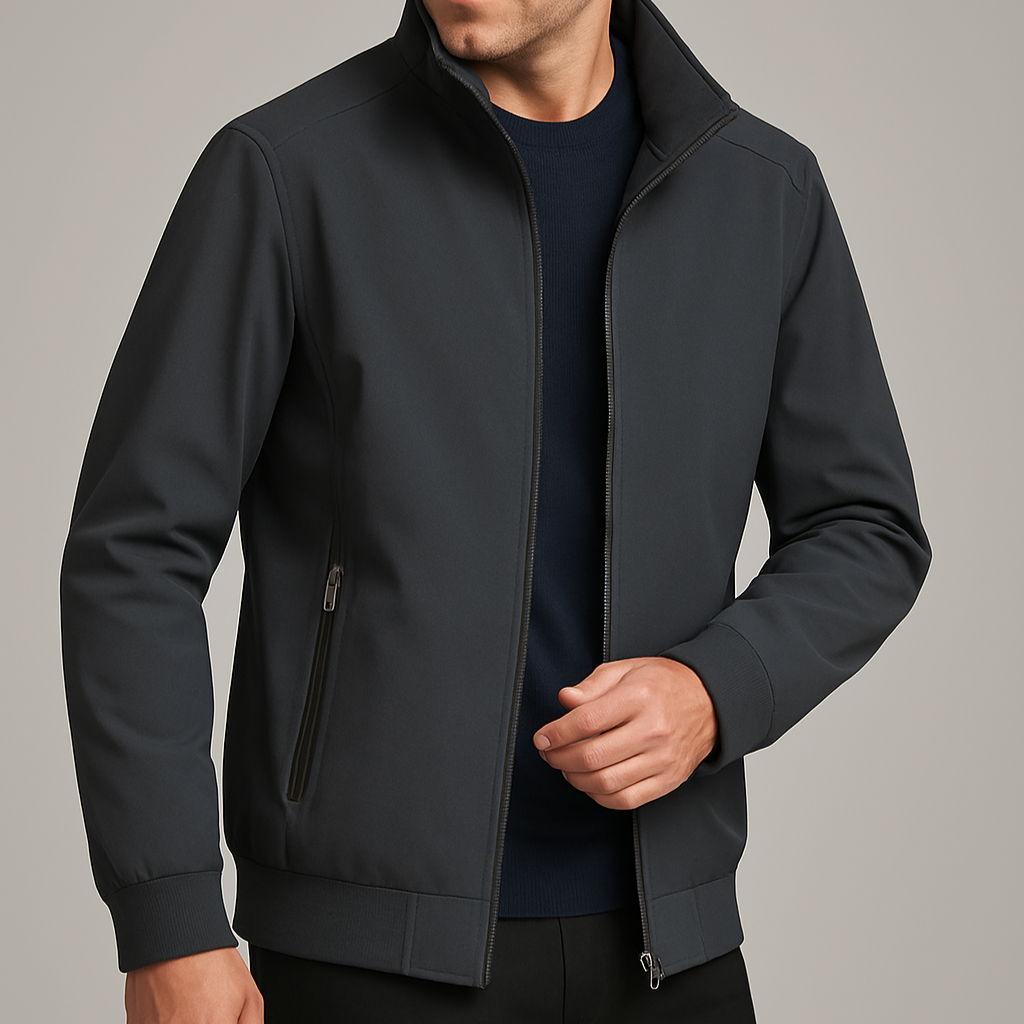 Men's Fleece Harrington Windbreaker Jacket
