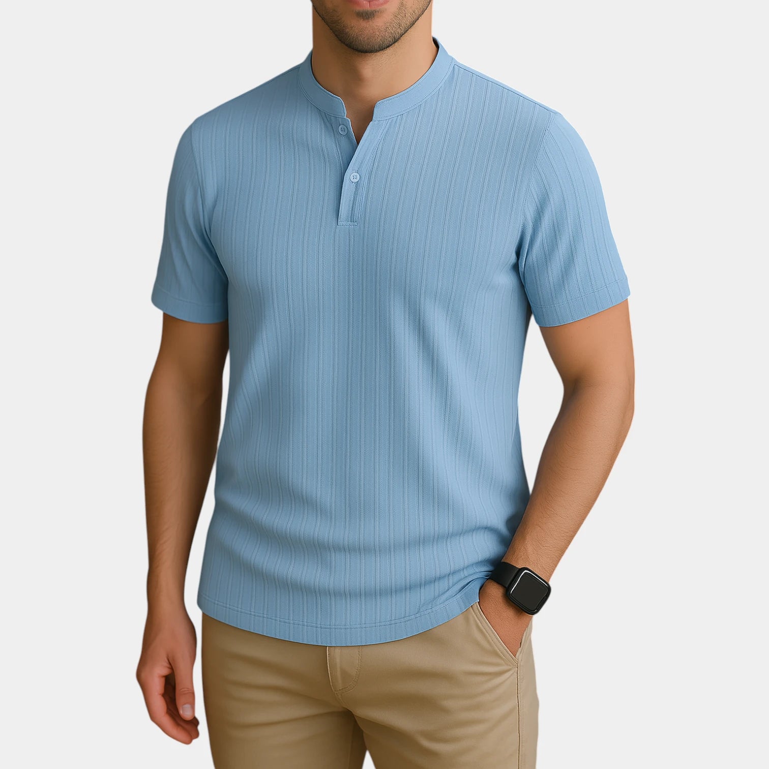 Men’s Retro Henley Shirt