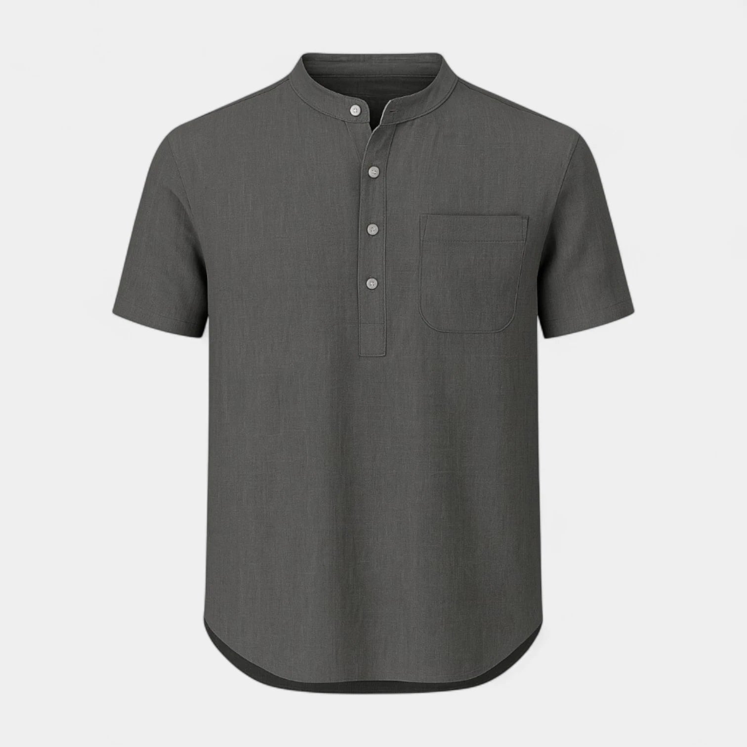 Men’s Cotton-Linen Henley Shirt
