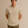 Men’s Cotton-Linen Henley Shirt
