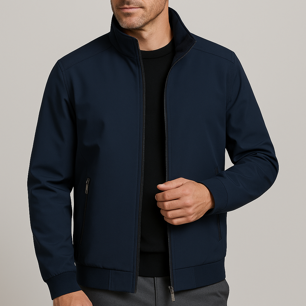 Men's Fleece Harrington Windbreaker Jacket
